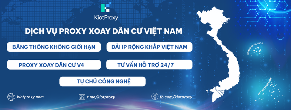 KiotProxy - proxy xoay dân cư IPv4 Việt Nam