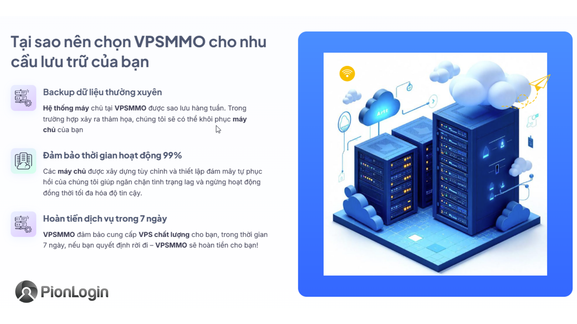 Tại sao nên chọn VPSMMO