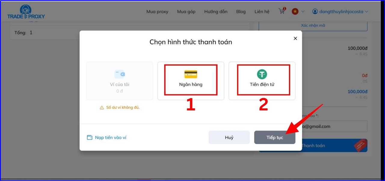 Thanh toán TradeProxy
