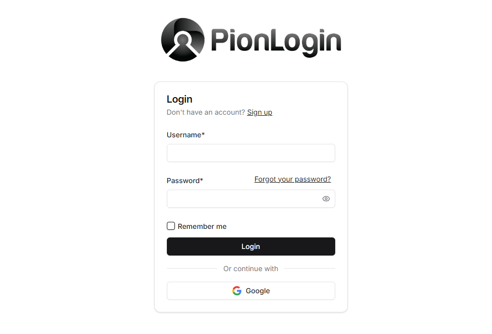 Log In PionLogin