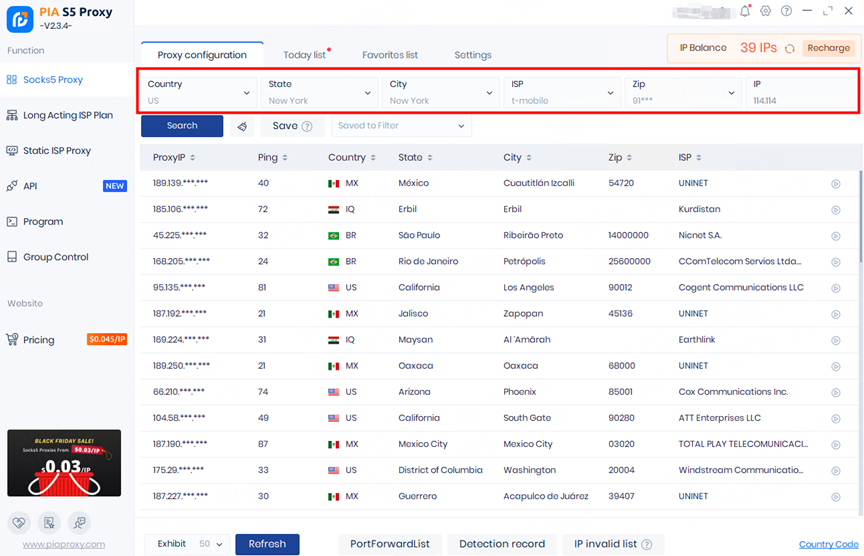 Cấu hình PionLogin với PIA S5 Proxy