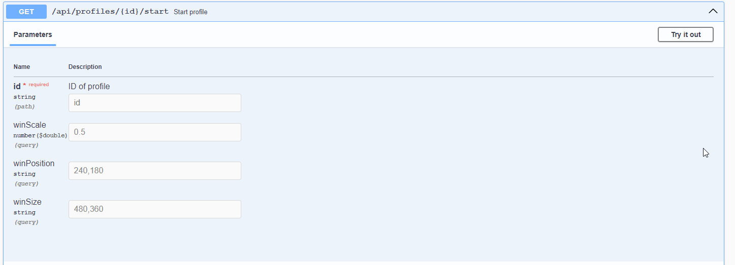 GET /api/profiles/{id}/start.