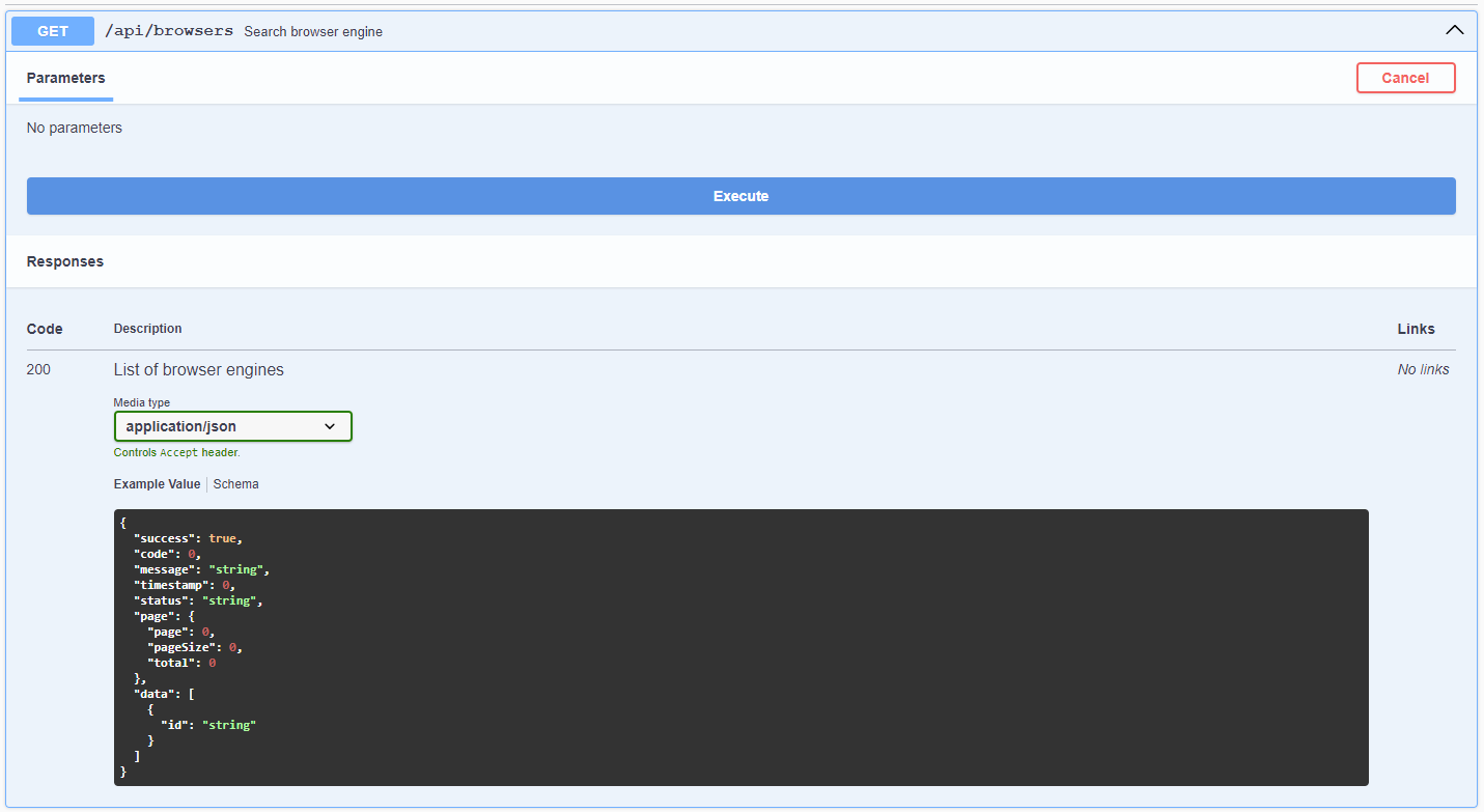 GET /api/browsers _Search browser engine